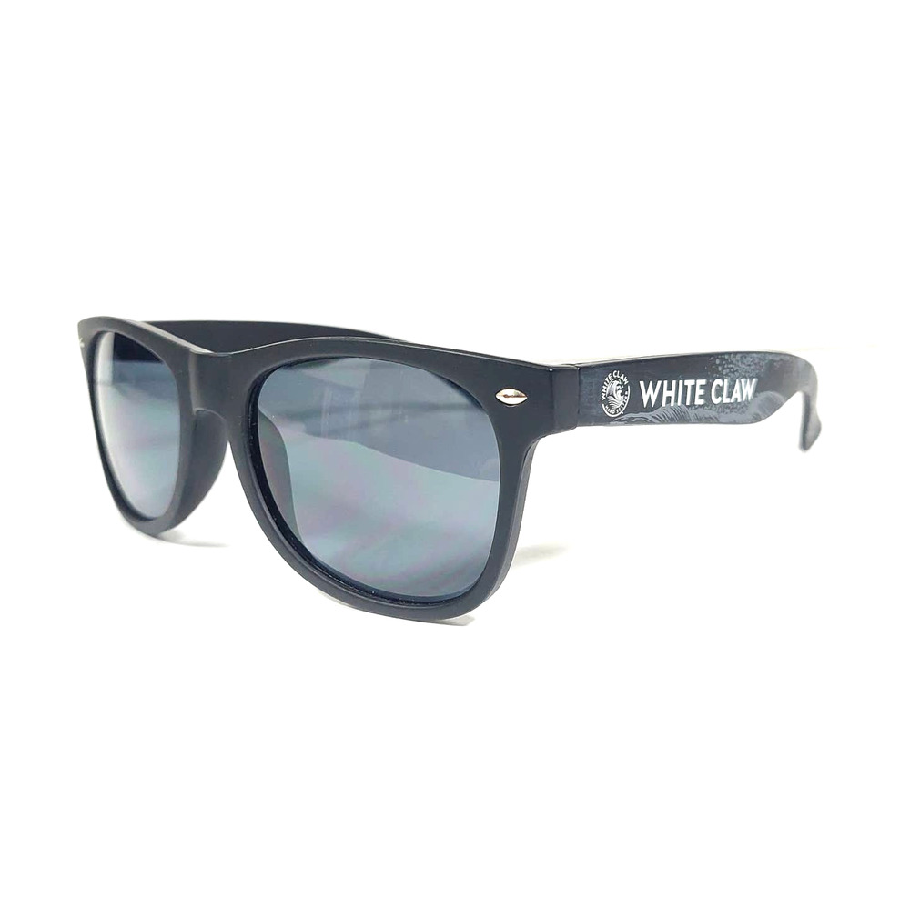 White Claw Hard Seltzer Ocean Wave Design Matte Gray Black Unisex Sunglasses